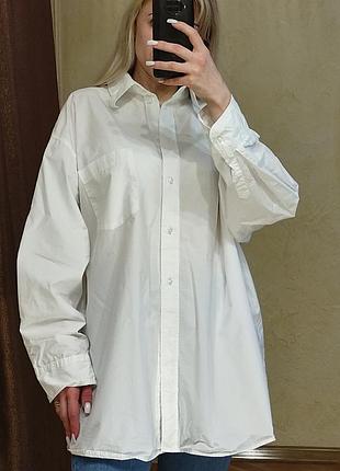 Біла сорочка оверсайз h&m 2