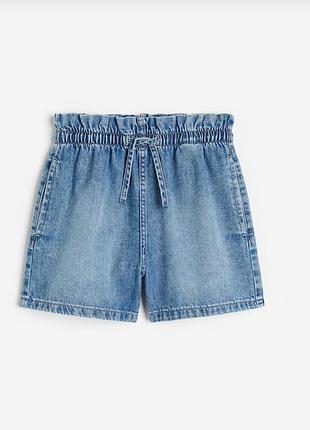 Шорты джинсовые свободные h&amp;m на резинке
