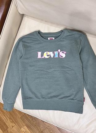 Фирменный свитшот, кофта levi’s 10 лет рост 140 ( петля) без утепления стан идеален