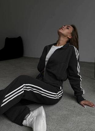 Костюм спортивный с лампасами, xs,s,m,l,xl,xxl, черный, красный, электрик, изумрудный