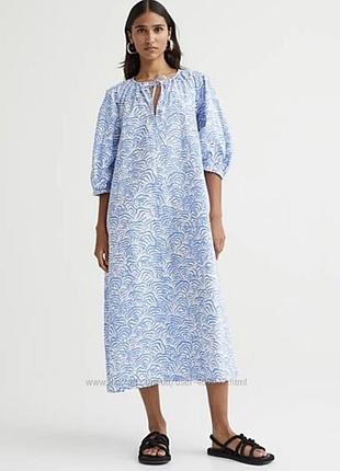 H&m міді сукня плаття вільного крою  миди платье свободного кроя