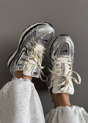 Nike p-6000  silver metallic premium