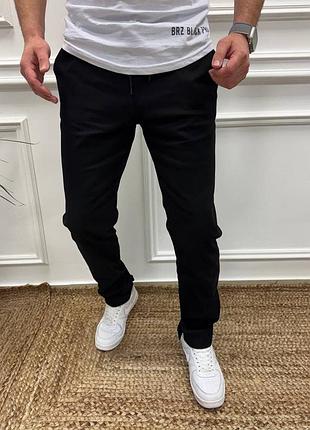 Чоловічі джогери з липучкою однотонні штани