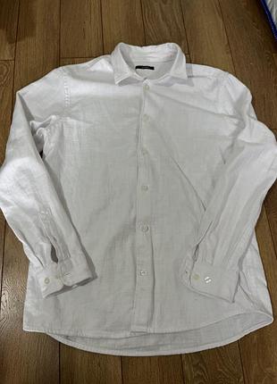 Чоловіча рубашка біла 100%бавовна розмір l
