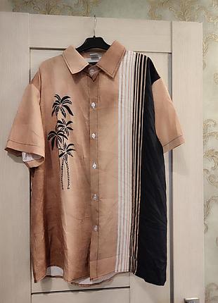 Мужская рубашка с ярким принтом