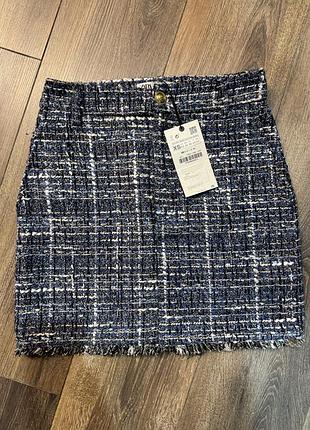 Твідова спідниця zara