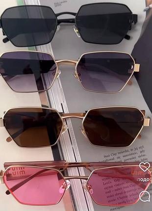 Очки мода тренд mi*mi* леопардовые коричневые стиль