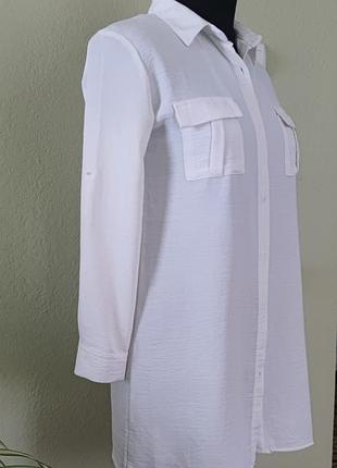 Сорочка жіноча подовжена білого кольору