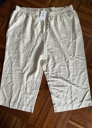 Очень большой размер широкие брюки с льном h&amp;m 4xl швеция 🇸🇪