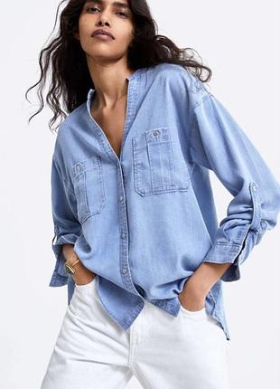 Джинсова сорочка zara