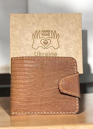 Мужской кожаный кошелек премиум качества из натуральной кожи игуаны, ручная работа