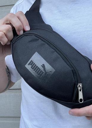 Сумка через плечо черная с лого puma