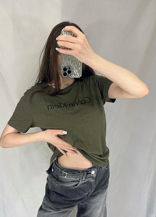 Футболка хаки calvin klein m2 фото