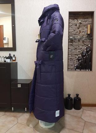 Пуховик пальто стеганное фіолетовий ковдру5 фото