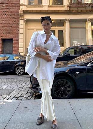 Рубашка женская белая хлопковая oversize 39 размер c&a westbury