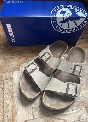 Замшеві шльопанці birkenstock arizona оригінал