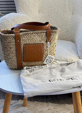 Сумка пляжна соломʼяна loewe