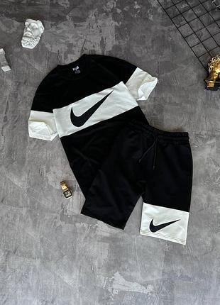 Летний мужской костюм комплект футболка и шорты nike