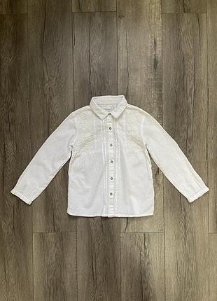 Белая рубашка zara вышиванка