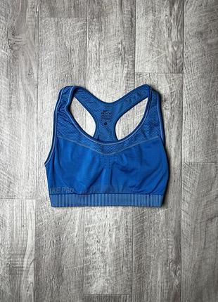 Спортивный топ nike low dri-fit размер м оригинал женский run бег синий
