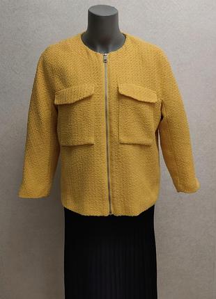 Твидовый, текстурированный пиджак, жакет h&m (оригинал)