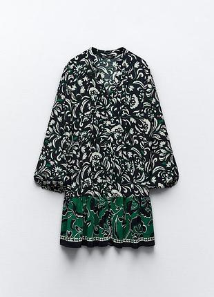 Красивое свободное платье в цветы zara