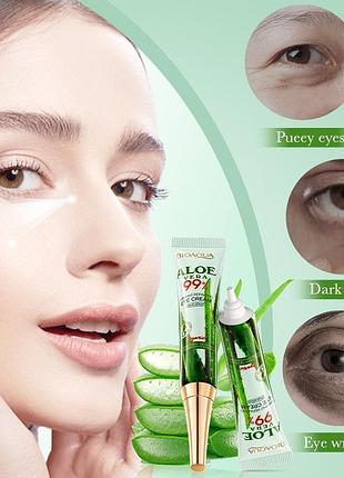 Зволожуючий крем навколо очей bioaqua aloe vera eye cream 99%
