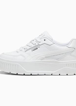 Puma karmen ii idol шкіряні кросівки білі на платформі в наявності