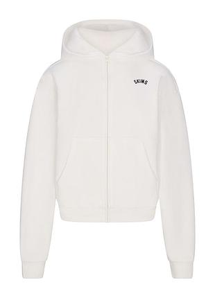 Женское худи skims cotton fleece classic zip up