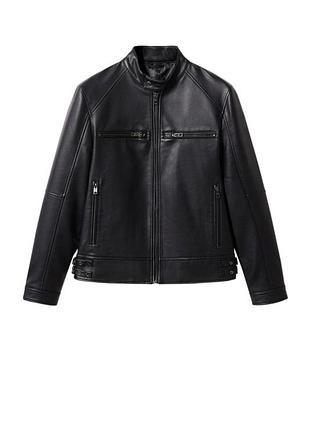 Кожаная куртка mango 4