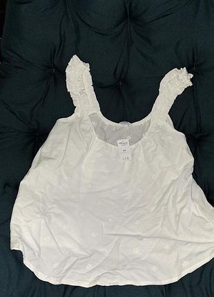 Топ новый белый натуральный хлопковый, размер л (арт950)