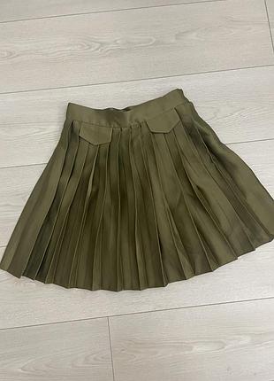 Спідниця тенісна оливкового кольору