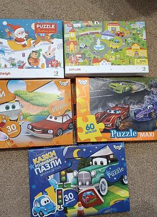 Пазлы детские dodo город, машины