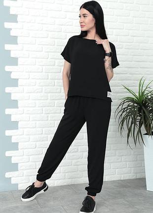 Женский современный костюм легкий футболка и штаны на резинке крепжатка