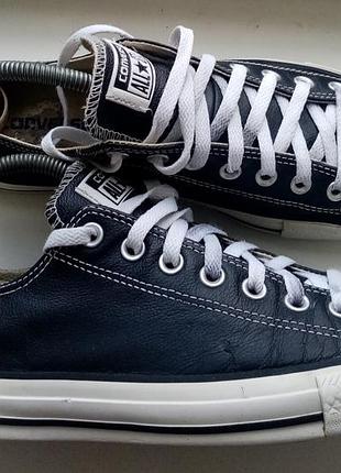 Оригинал. 27 см. низкие кожаные кеды converse