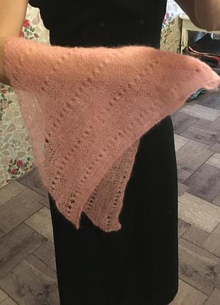 Бактус косинка в'язана мохера 55х100х55 см