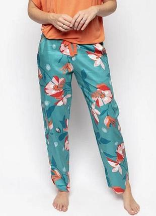 Сатиновые хлопковые пижамные штаны брюки cyberjammies пижама