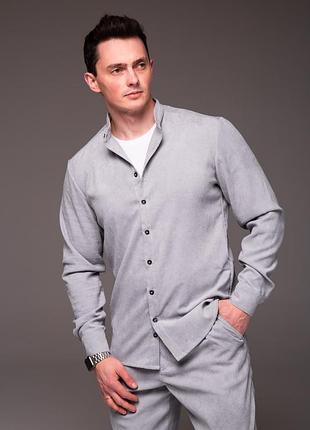 Чоловіча світло-сіра сорочка