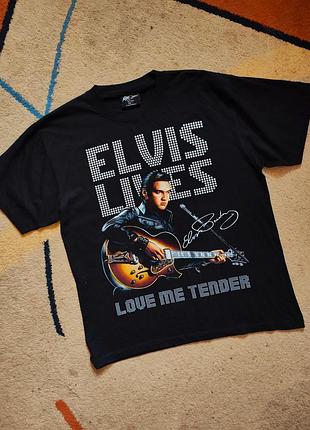 Elvis presley lives love me tender розмір л чоловіча футболка мерч rock chang елвіс преслі вінтаж ретро