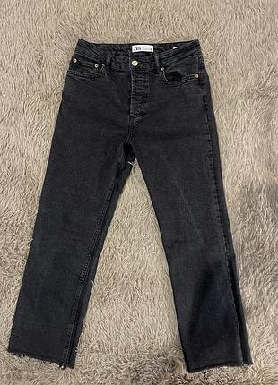 Джинсы прямые укороченные zara
