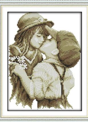 Схема для вишивання хрестиком «перший поцілунок»