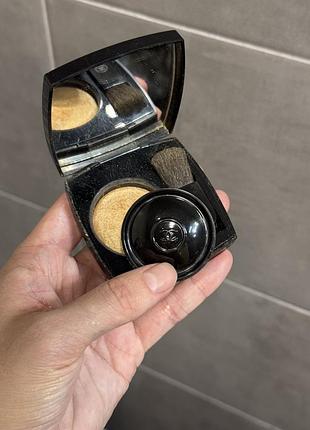 Chanel мерцающая компактная пудра румяна gold