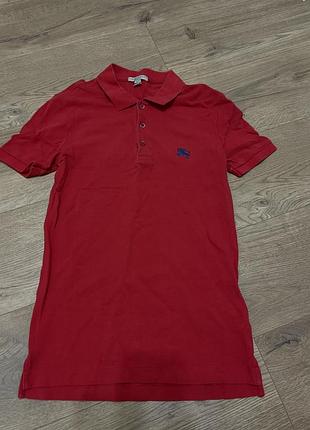 Червона футболка сорочка поло бавовняна burberry