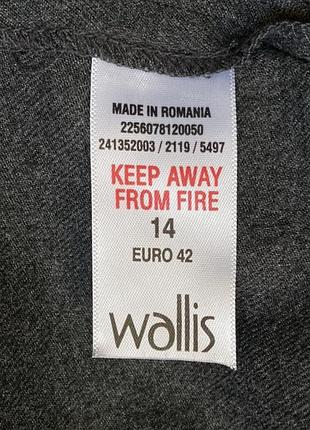 Широкие серые брюки палаццо клеш wallis высокая посадка7 фото