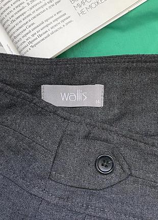 Широкие серые брюки палаццо клеш wallis высокая посадка5 фото