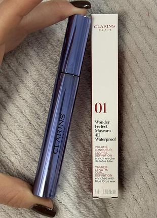 Туш clarins водостійка wonder perfect mascara