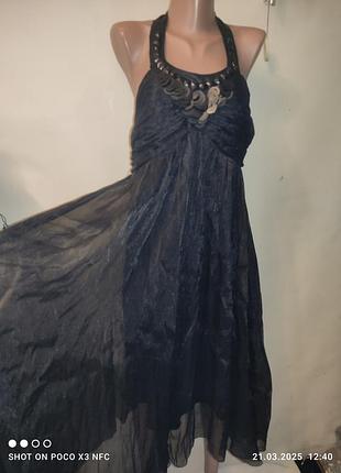 Платье чёрное свободное летнее л сарафан