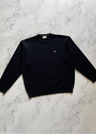Шерстяной винтажный свитер lacoste vintage