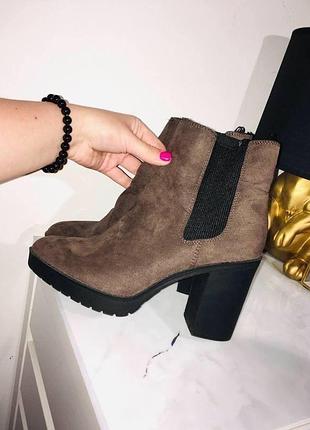 Ботинки под замш на меху h&amp;m 38