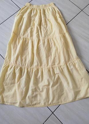 Юбка длинная трендовый цвет масла
